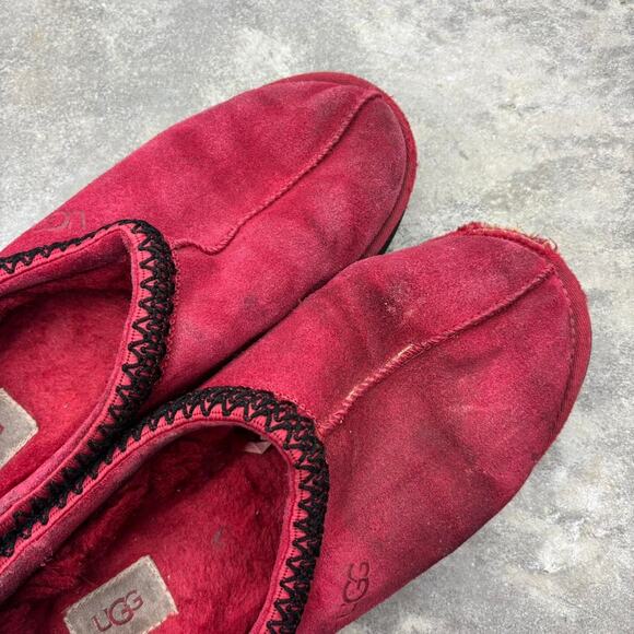Ugg Tasman US Men’s 11 Red Suede Ankle Slip on Loafers Slippers - Picture 8 of 8
